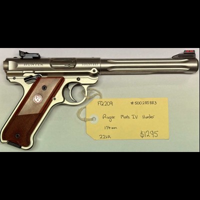 Ruger Mark IV Hunter 22LR Tag FQ209 NFID F00019099