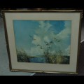 Vernon Ward Print Ducks in Flight