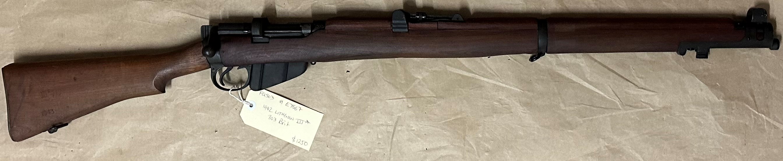 1942 Lithgow III CAl 303 Brit FQ503 E7567 - Fisher Firearms